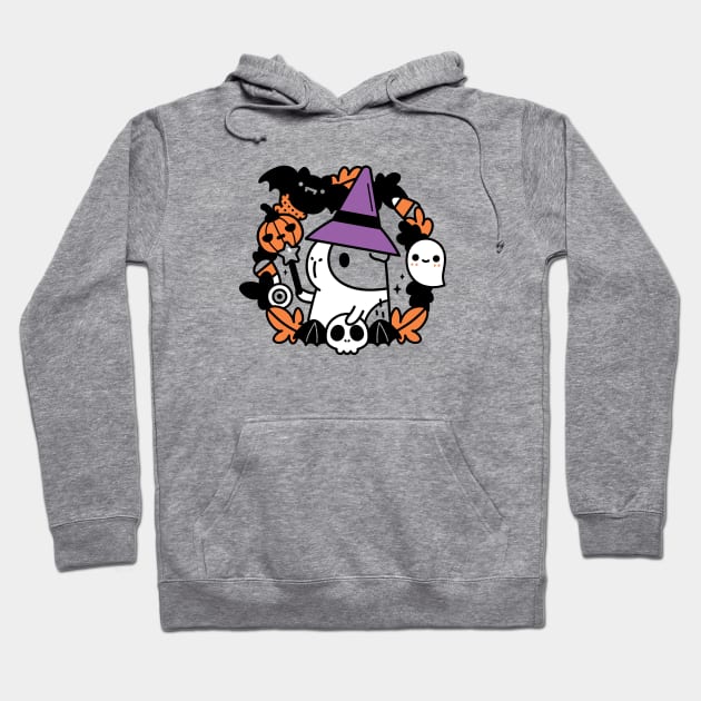 Bubu and Moonch, Halloween Witchy Guinea Pig Hoodie by Noristudio